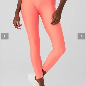ALO Yoga Candy Orange 7/8 High-Waisted AirLift Leggings